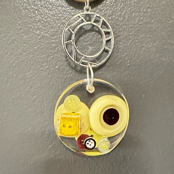 OOAK Assemblage Jewelry Steampunk Necklace Set Pendant Handmade Resin Dangle - Picture 2 of 14